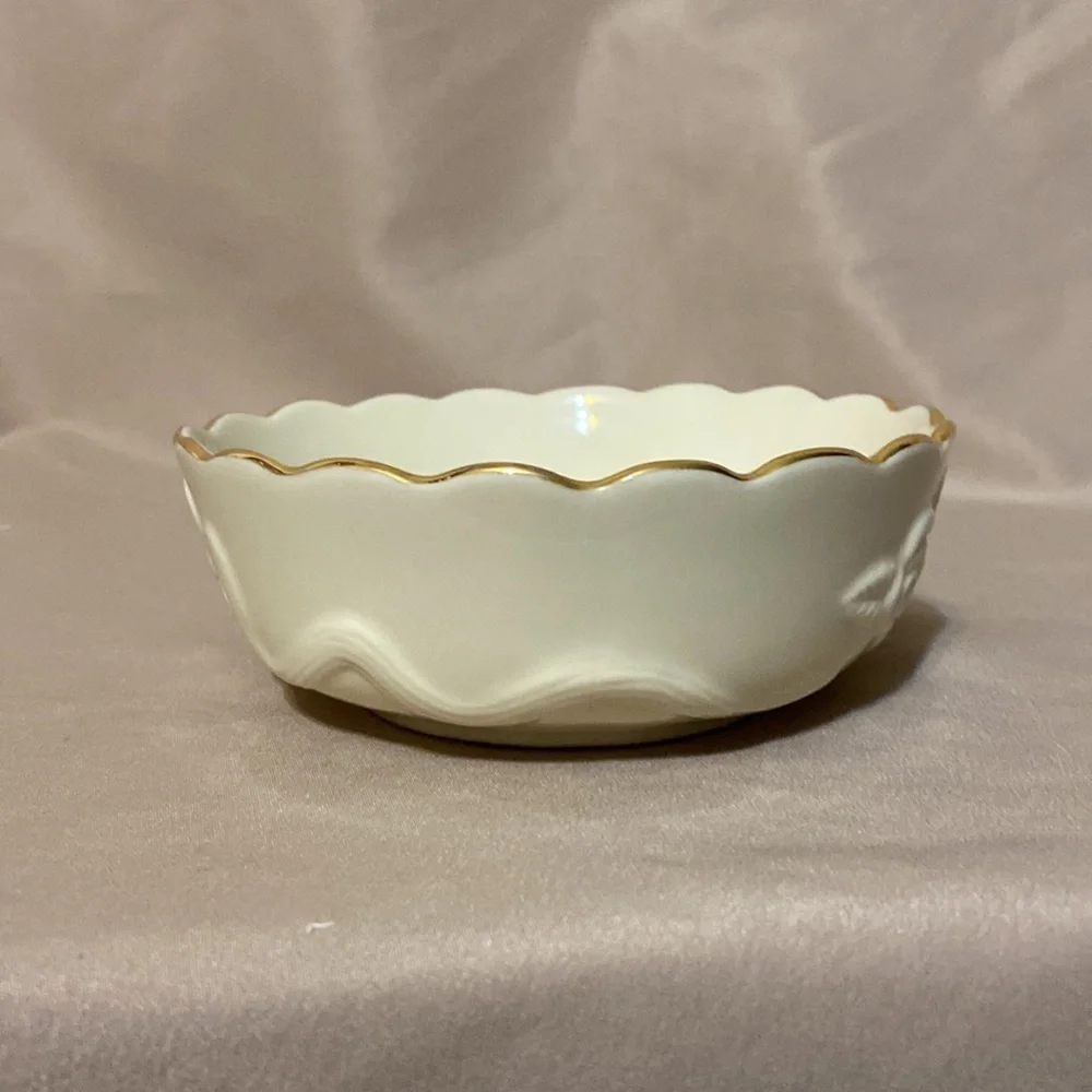 Lenox Rose Blossom China Bowl Gold Rim